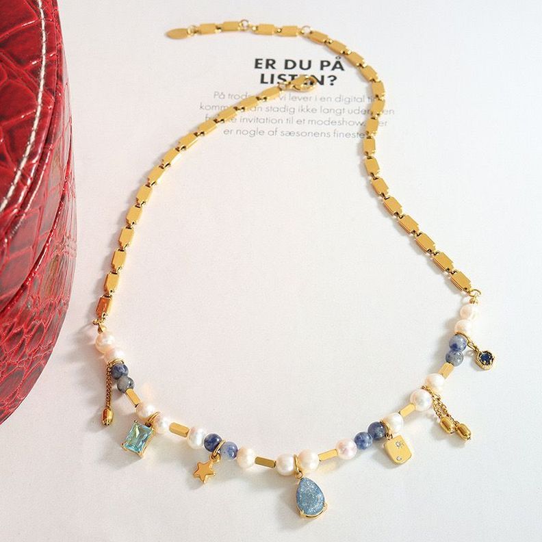 Collar Baño Oro 18k Perla Galaxia-2