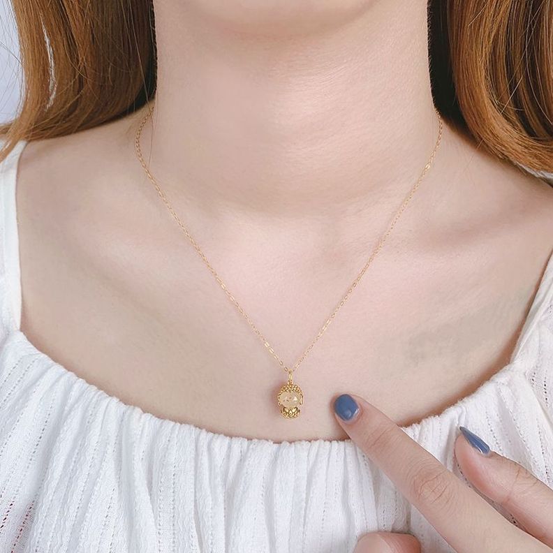 CADENA ESLABONES ORO AMARILLO 18K COLGANTE BUDA FELIZ JADE 18K-4