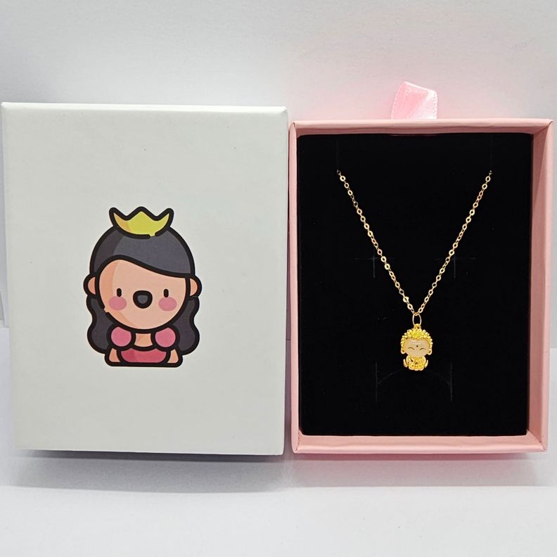 CADENA ESLABONES ORO AMARILLO 18K COLGANTE BUDA FELIZ JADE 18K-6