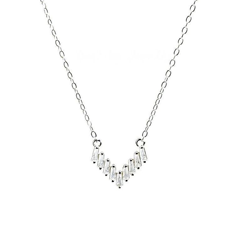 Collar Plata 925 Dis V Brillitos