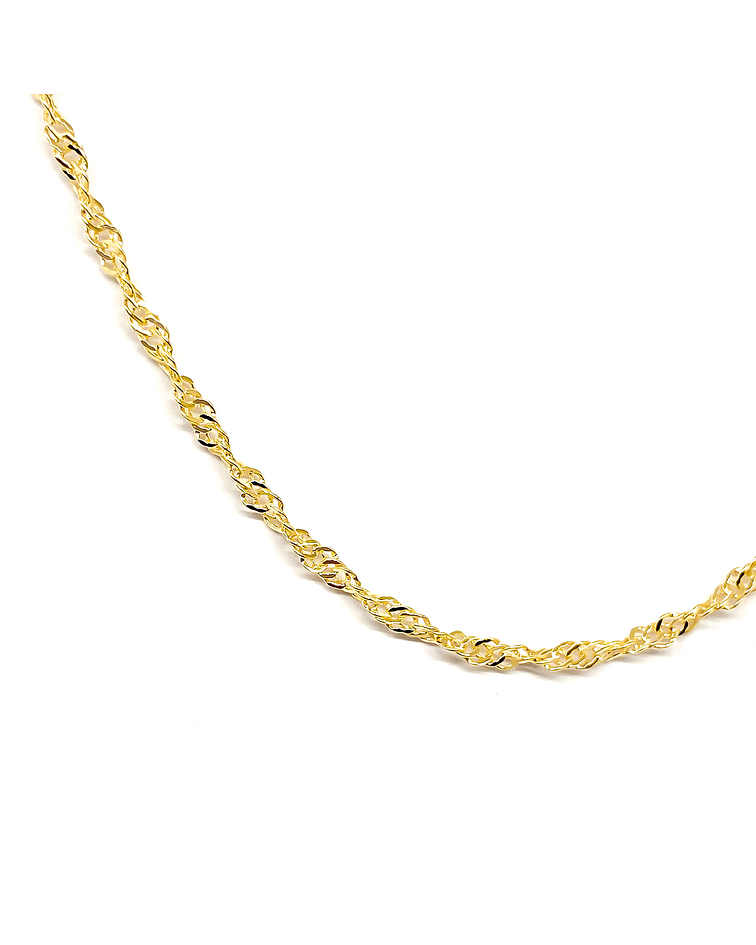 Cadena Baño Oro Amarillo 18 Kilates Singapur-0