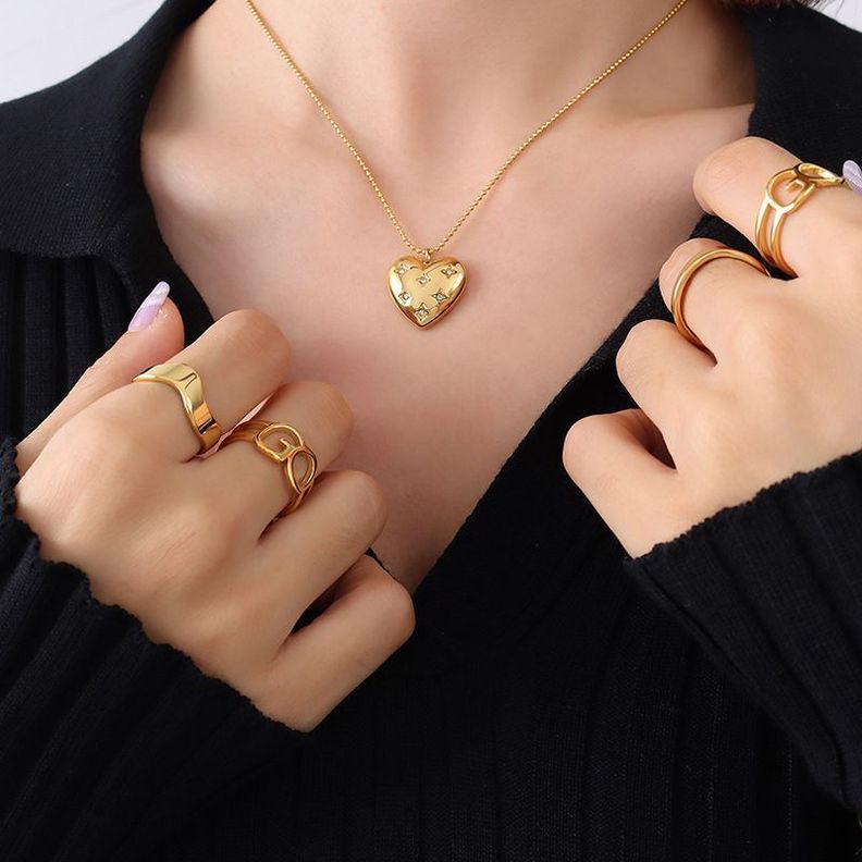 Collar Baño Oro 18 Kilates Corazón L Circones-3