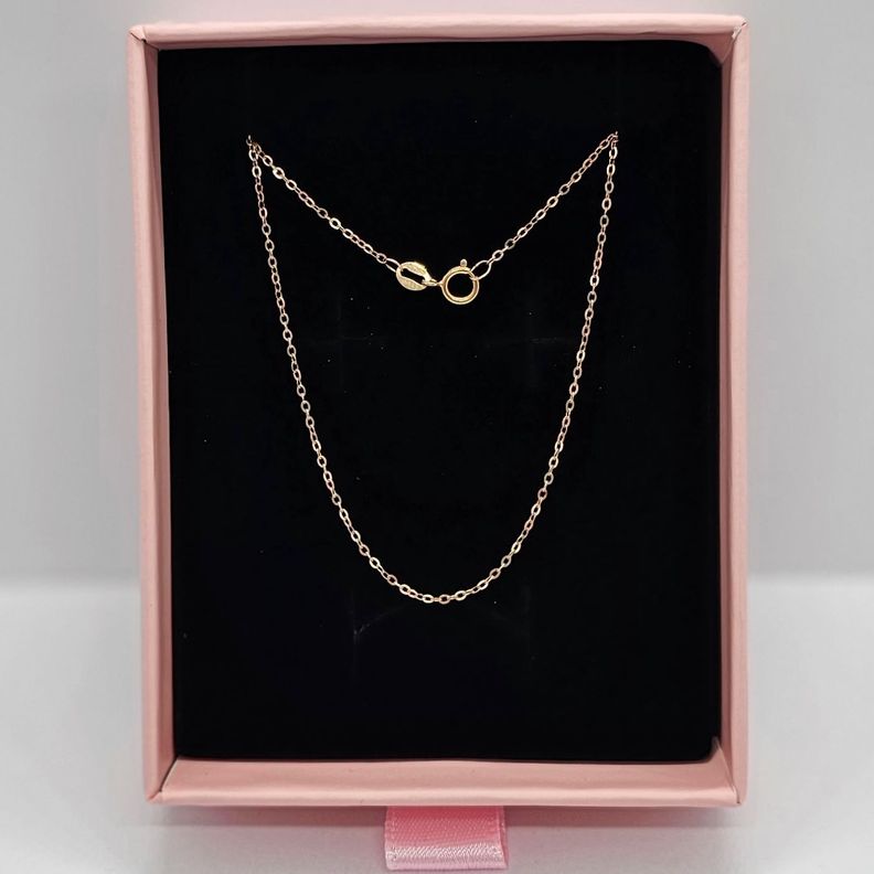 CADENA DE ESLABONES ORO ROSADO 18K 0,8G-3