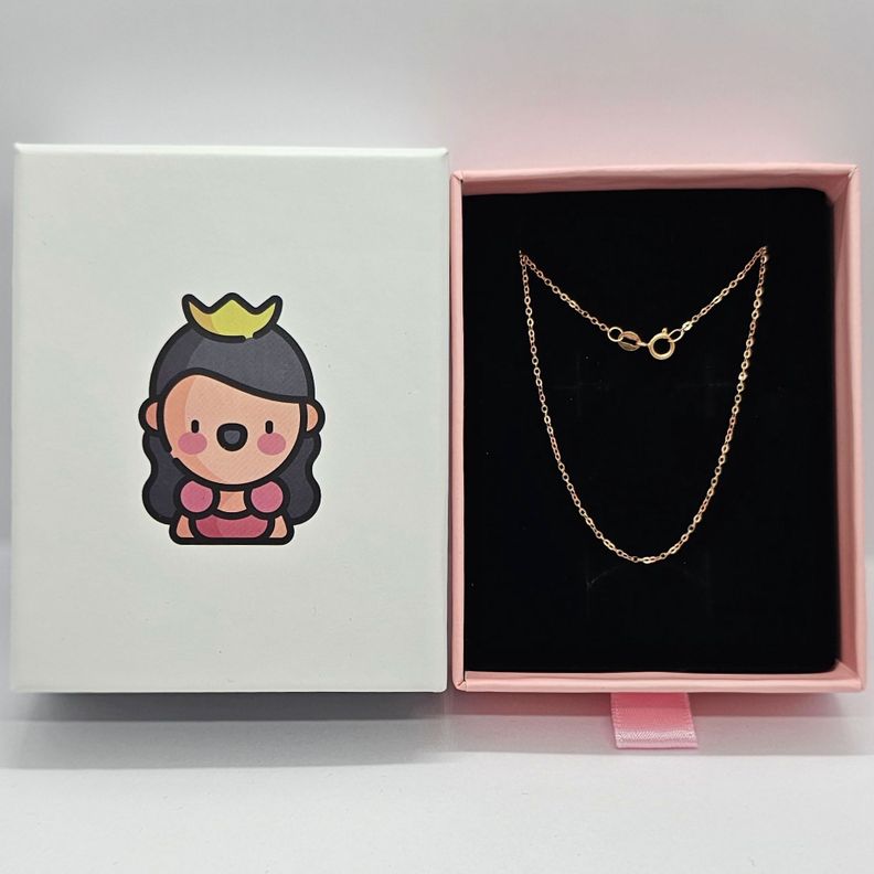 CADENA DE ESLABONES ORO ROSADO 18K 0,8G-4