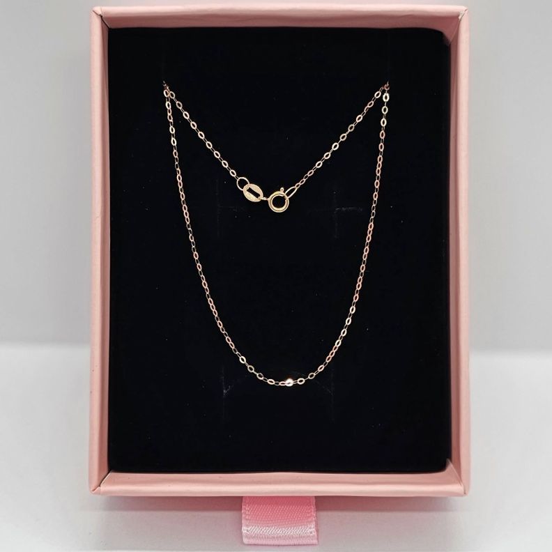 CADENA DE ESLABONES ORO ROSADO 18K 0,35G-2