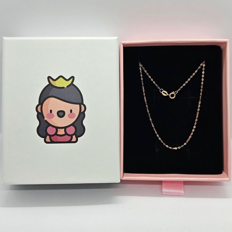 CADENA DE ESLABONES ORO ROSADO 18K 0,35G-3