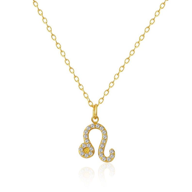 Collar Baño Oro 18k Signo Zodiaco Leo