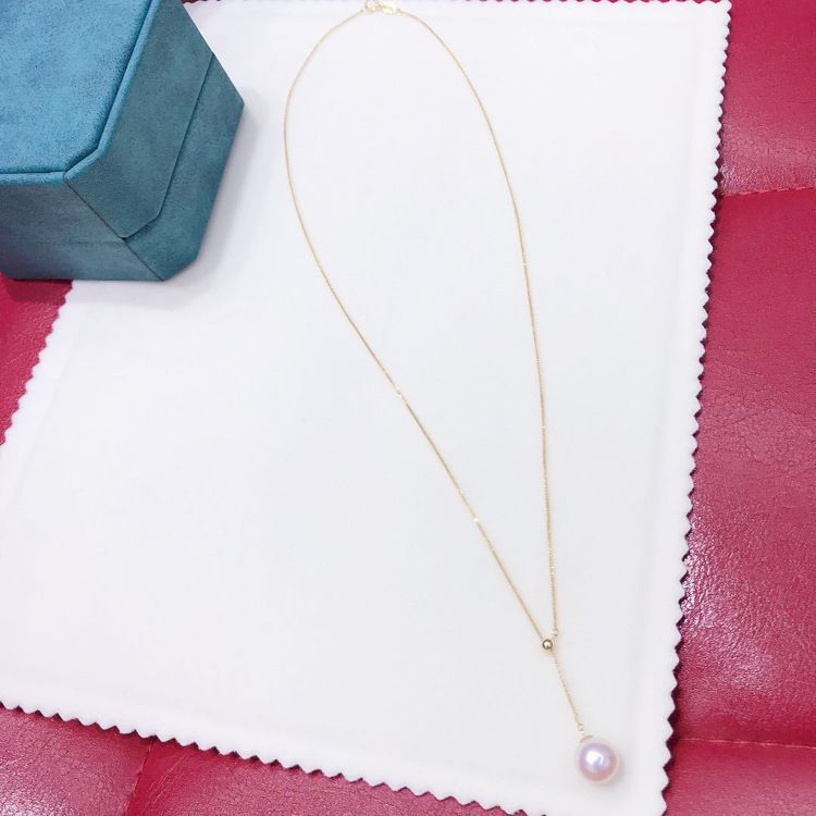 CADENA TEJIDA ORO AMARILLO 18K PERLA DE RIO AJUSTABLE-1
