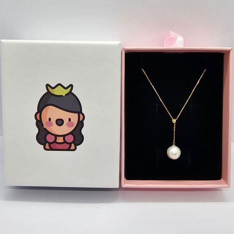 CADENA TEJIDA ORO AMARILLO 18K PERLA DE RIO AJUSTABLE-4