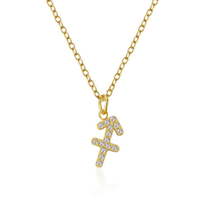 Collar Bano Oro 18k Signo Zodiaco Sagitario Dorado