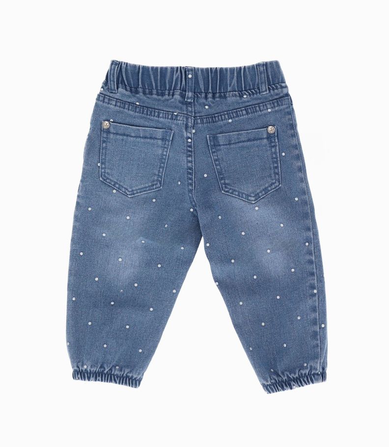 Jeans bebés con puntos celeste Limonada-1