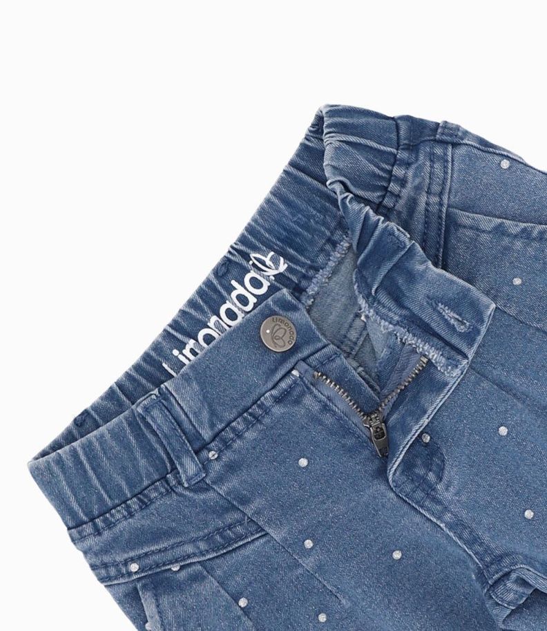 Jeans bebés con puntos celeste Limonada-2