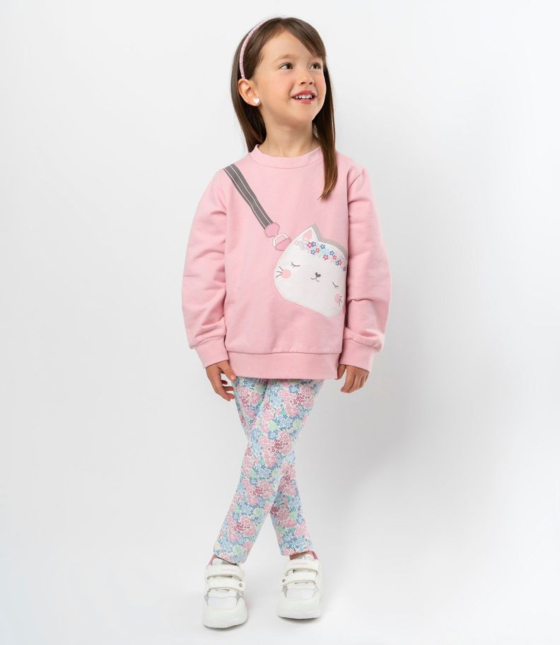 Conjunto niña con cartera rosado 4 Kids-0