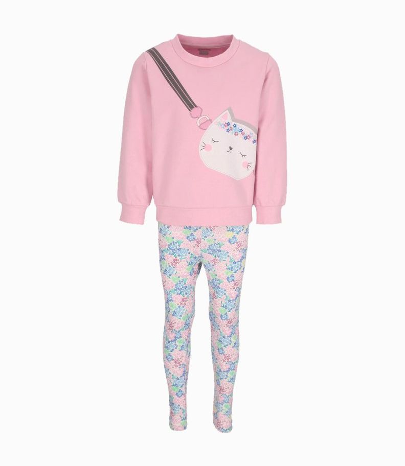 Conjunto niña con cartera rosado 4 Kids-1