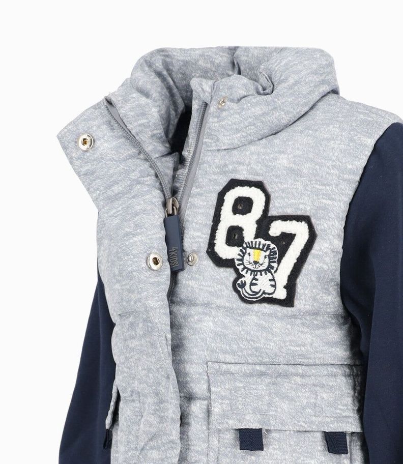 Chaqueta bebés bicolor gris 4 Kids-2