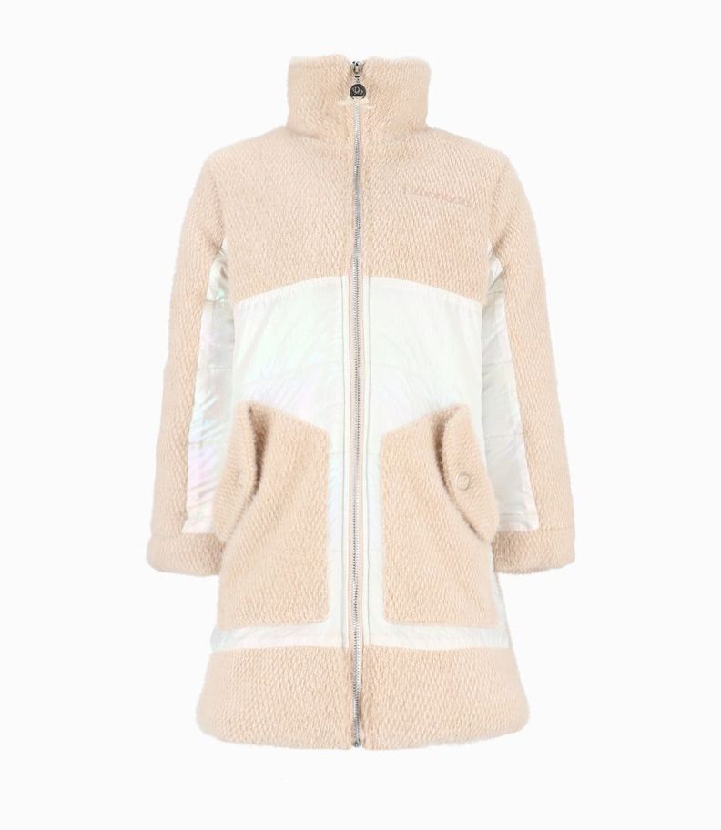 Chaqueta niña metalizada beige Limonada-0