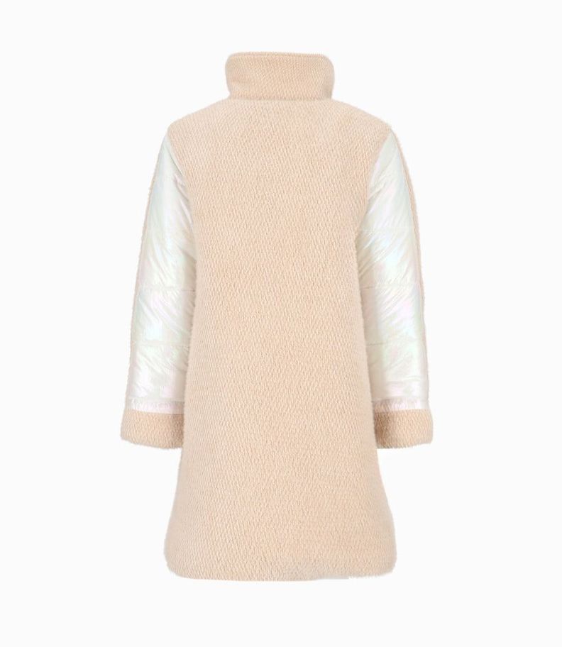 Chaqueta niña metalizada beige Limonada-1