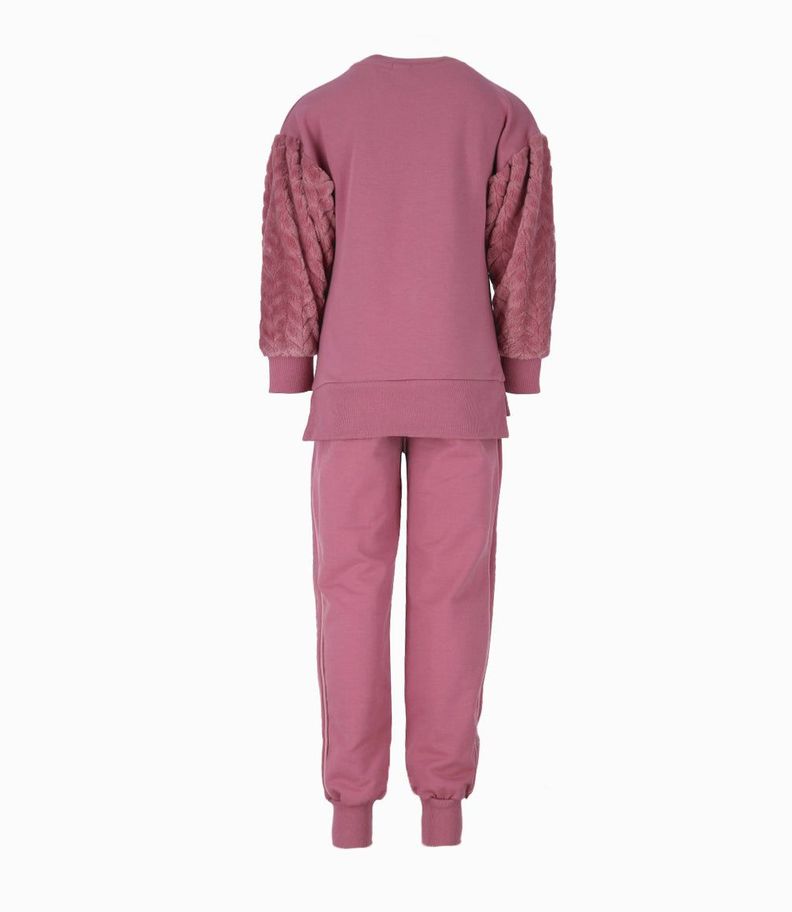 Buzo niña jogger burdeo Limonada-1