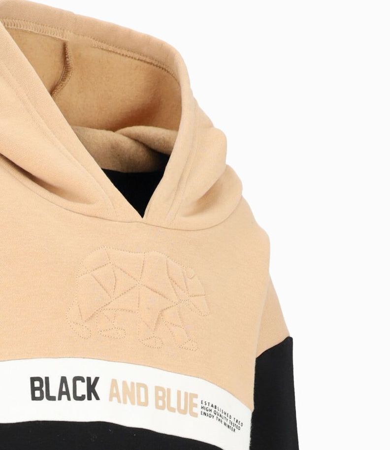 Buzo niño con diseño beige Black and Blue-2