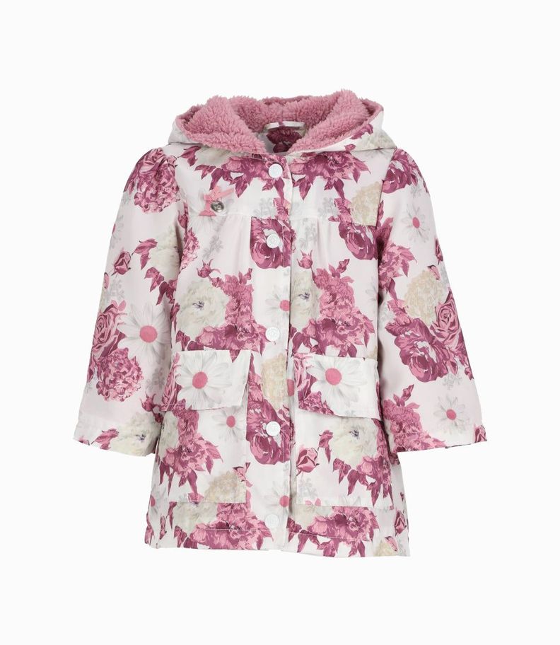 Chaqueta bebé con flores blanco Limonada-0