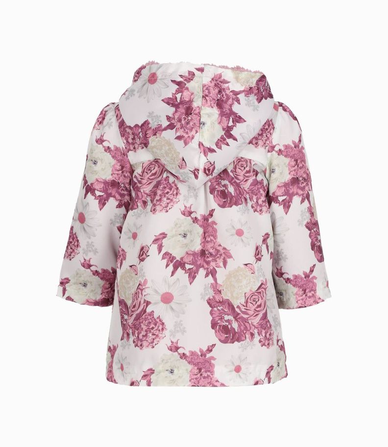 Chaqueta bebé con flores blanco Limonada-1