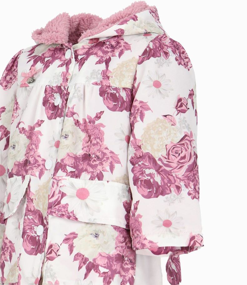 Chaqueta bebé con flores blanco Limonada-2