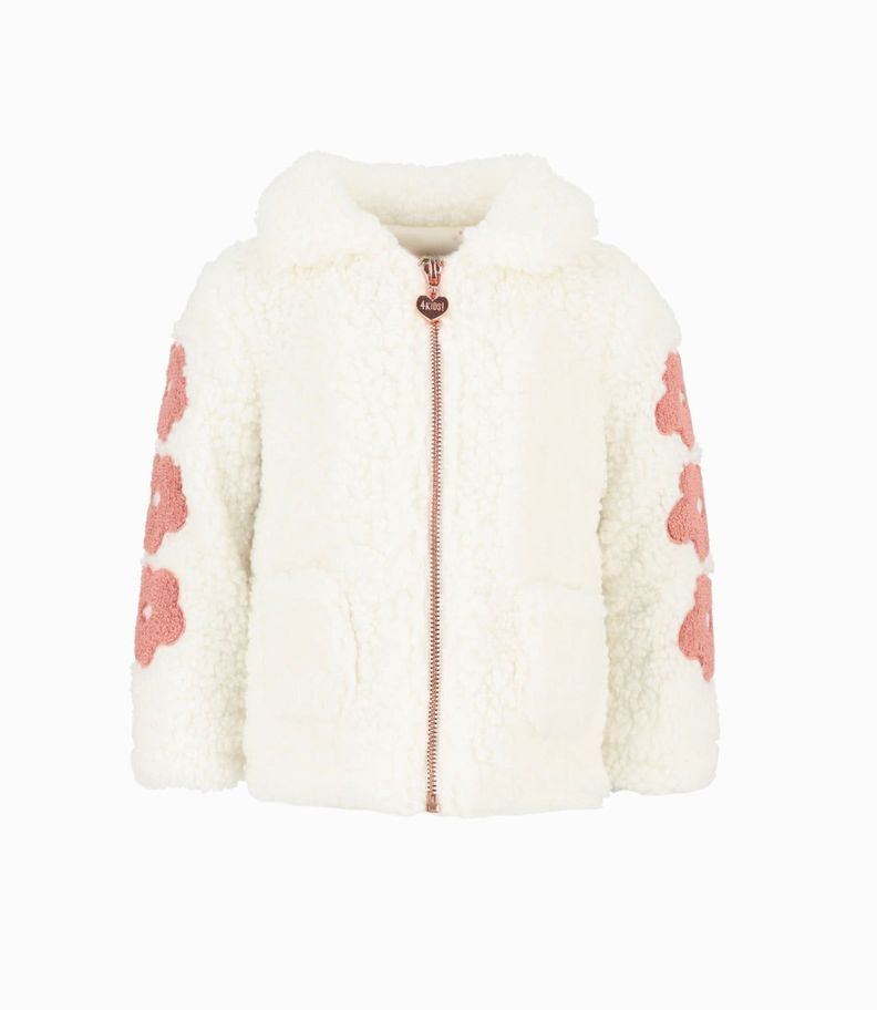 Chaqueta bebés flores blanco 4 Kids-0