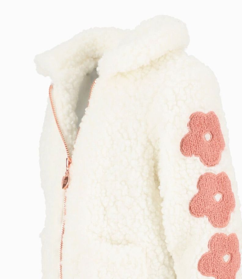 Chaqueta bebés flores blanco 4 Kids-2