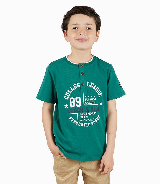 Polera Niño Básica Verde