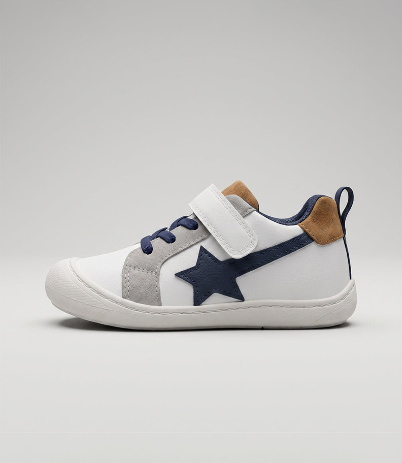 Zapatilla bebé ergonómica B45391270501 blanco Black and blue