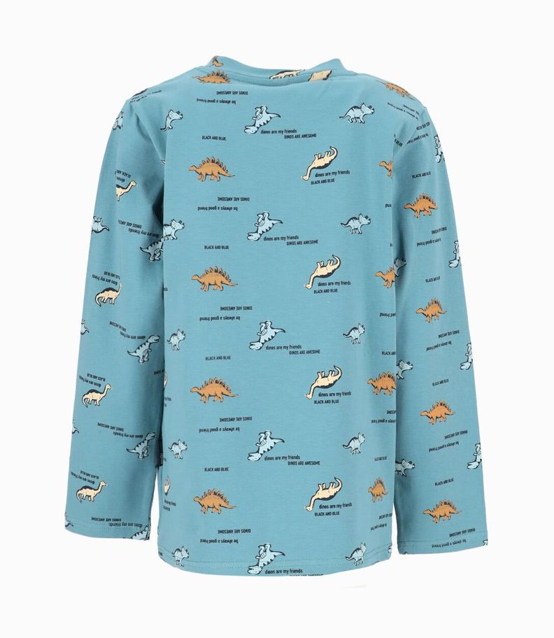 Polera niño con dinosaurios petróleo Black and Blue-1