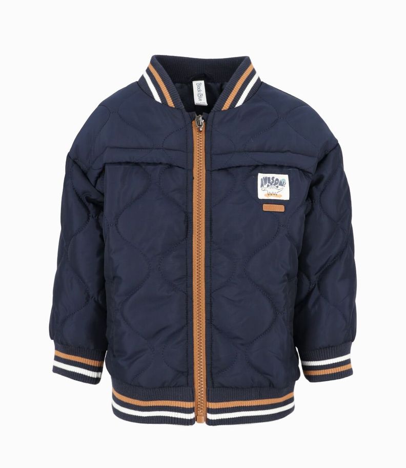 Chaqueta bebés bomber azul marino Black and Blue-1