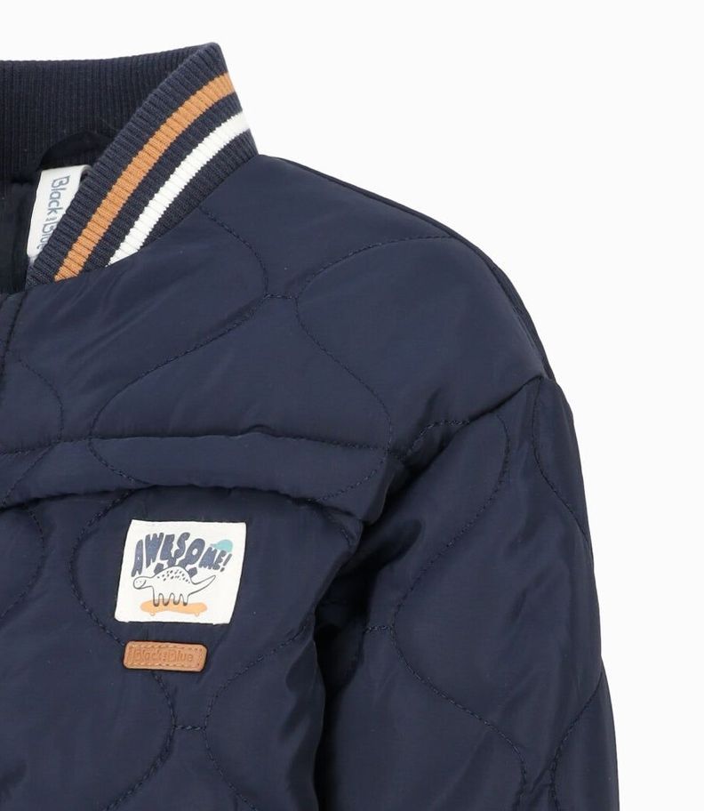 Chaqueta bebés bomber azul marino Black and Blue-3