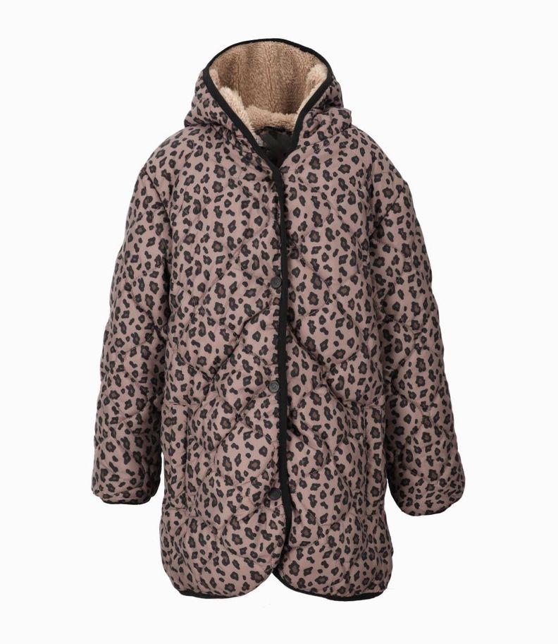 Parka niña animal print beige Limonada-1