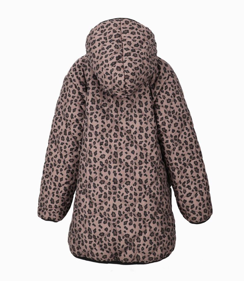 Parka niña animal print beige Limonada-2