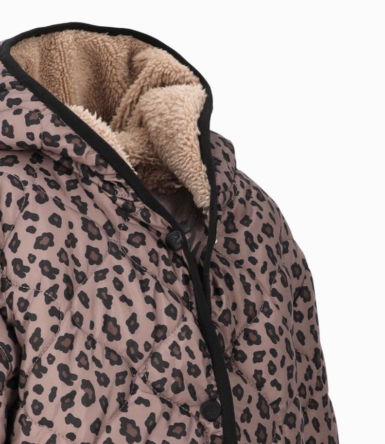 Parka niña animal print beige Limonada-3