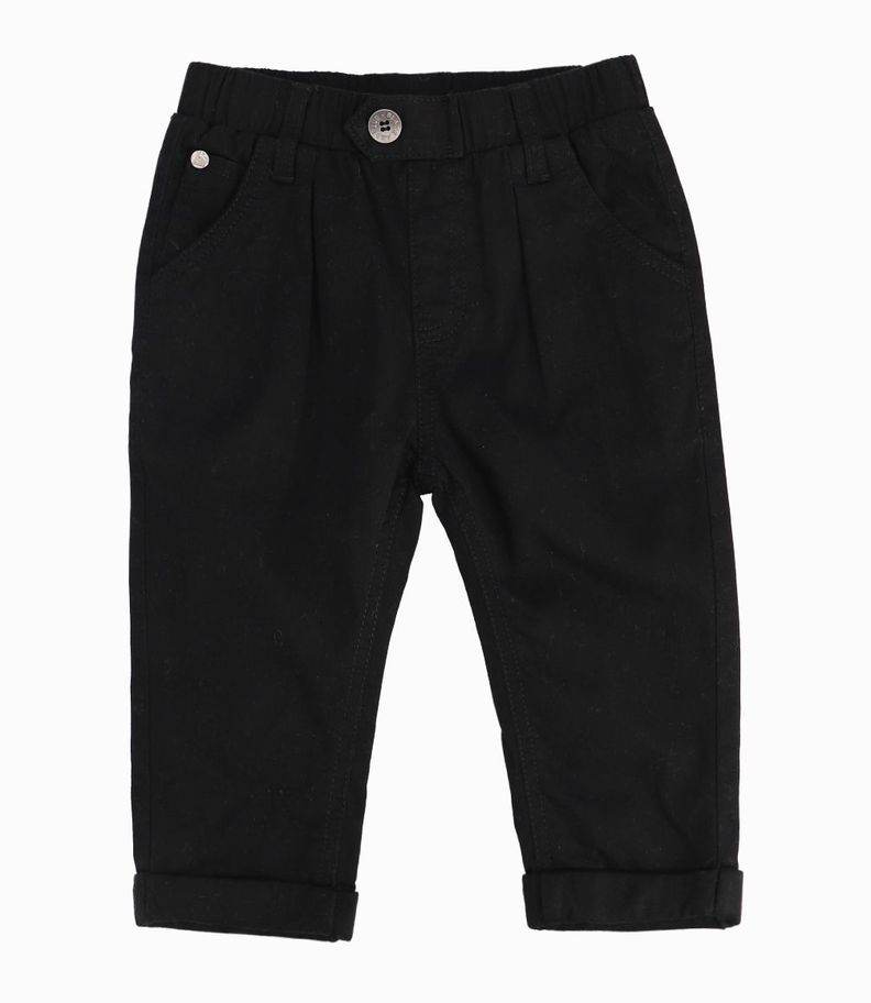 Pantalón Bebé Niño Básicos Negro-0