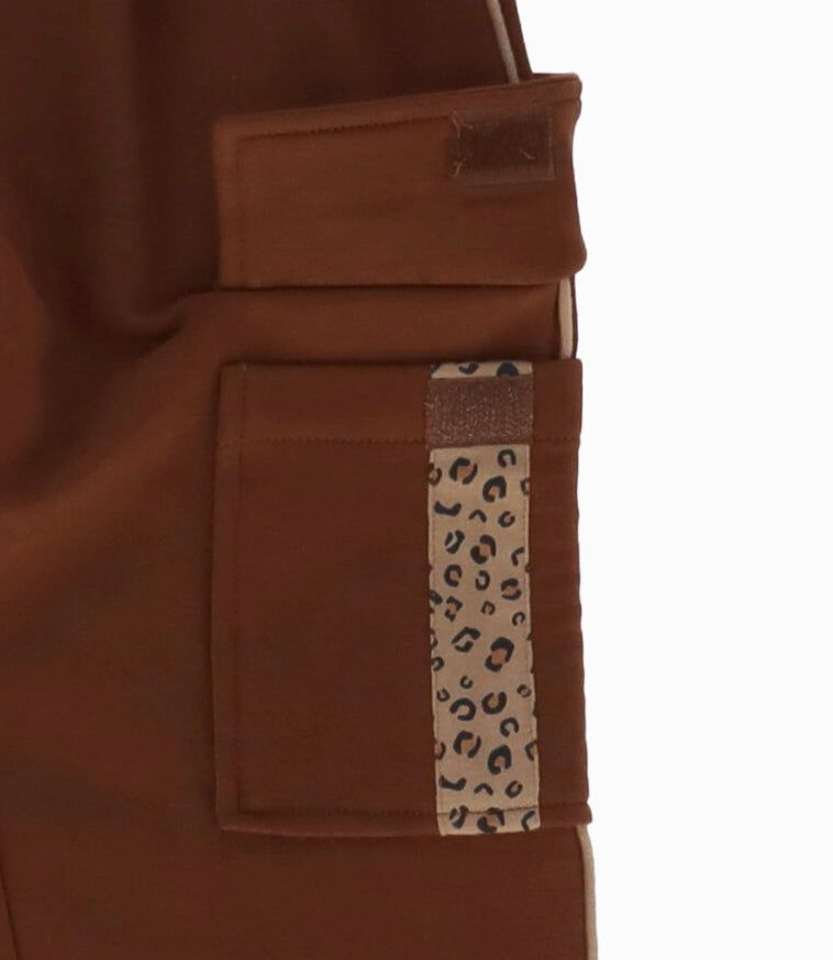 Pantalón de buzo niña con oso café Limonada-2