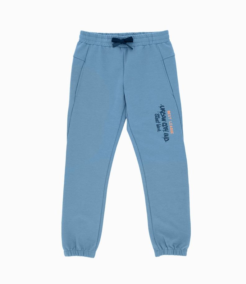 Pantalón de buzo niño jogger celeste Black and Blue-0