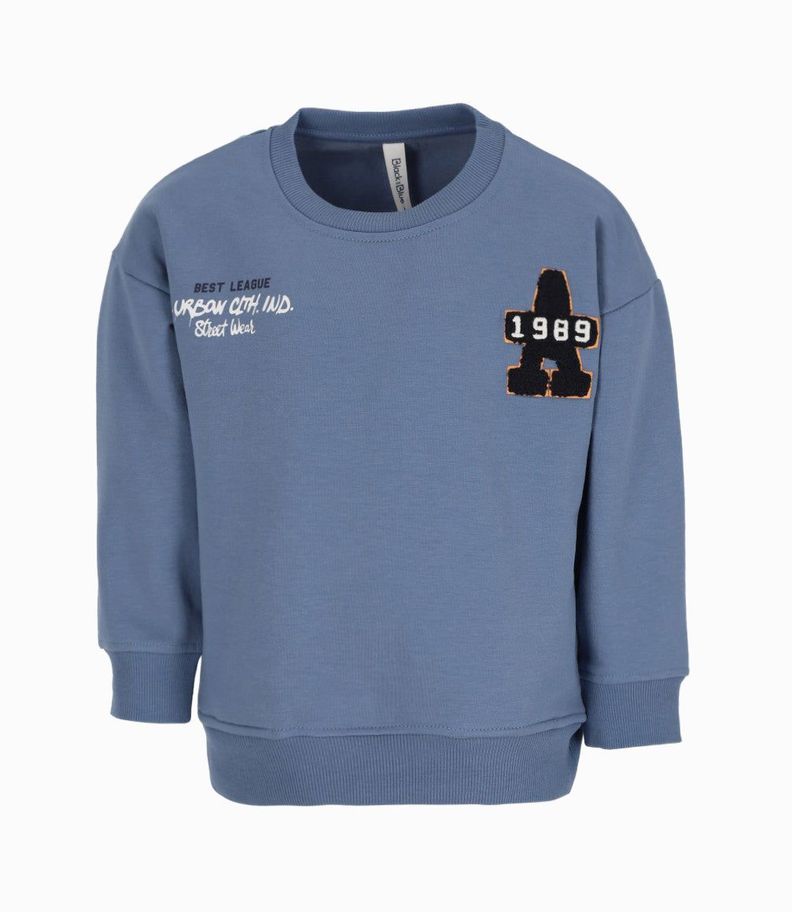 Polerón niño básico celeste Black and Blue-0