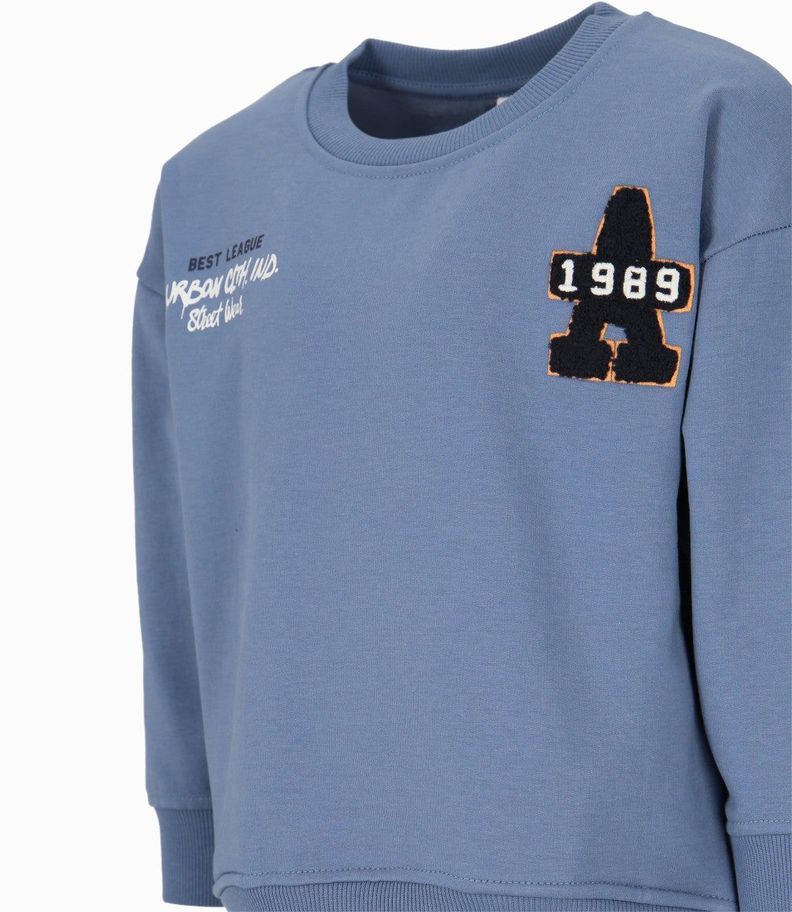 Polerón niño básico celeste Black and Blue-2