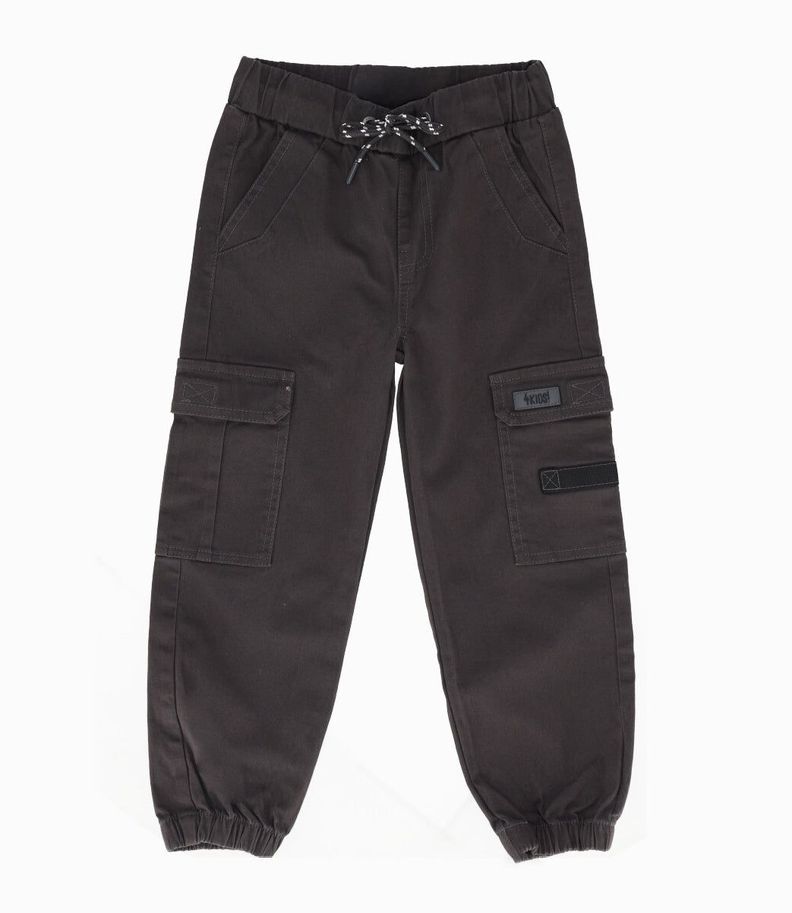 Pantalón niño jogger gris 4 Kids-0
