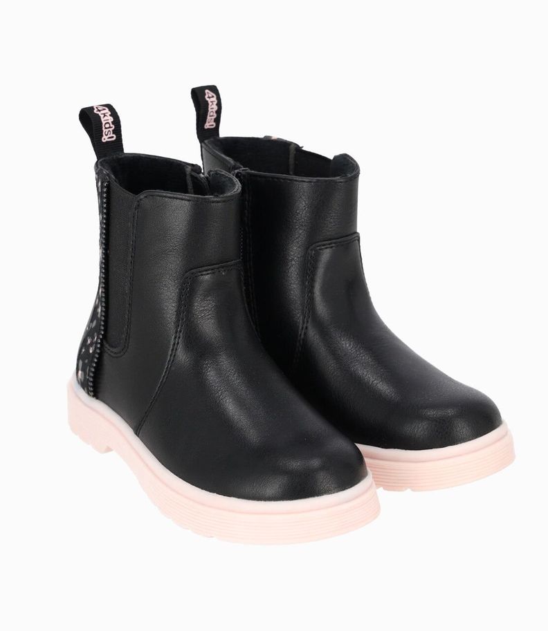 Botin nina con flores negro 4 Kids 27