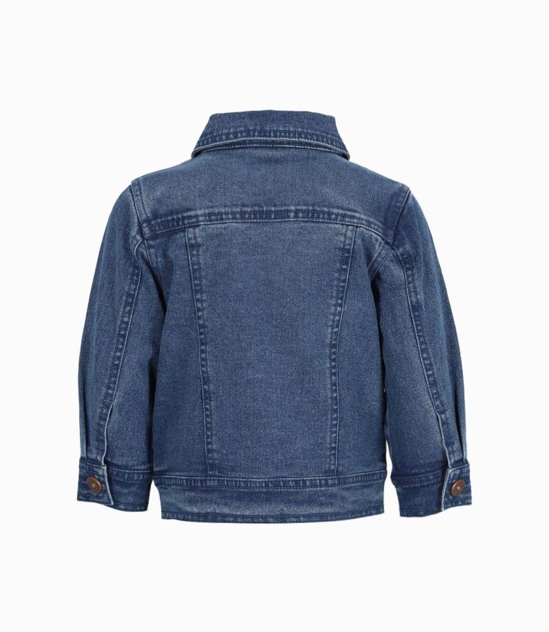 Chaqueta bebés básica denim azul Black and Blue-1