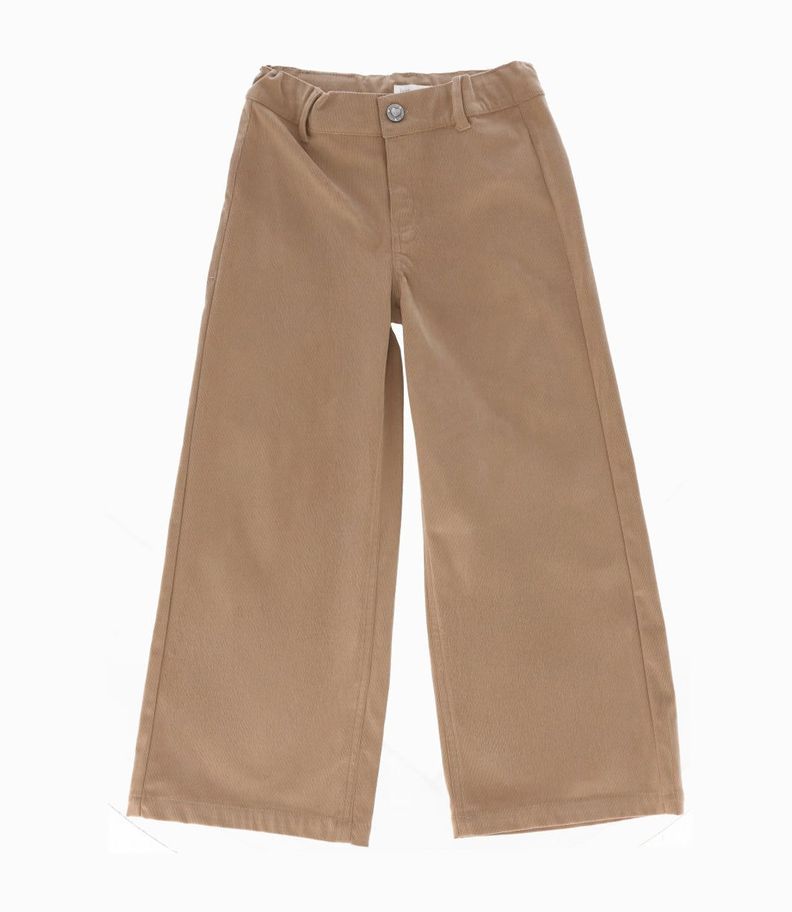 Pantalón niña cotelé café 4 Kids-0