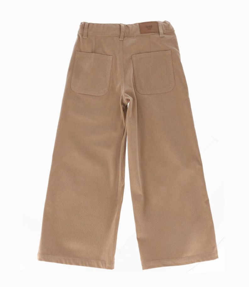 Pantalón niña cotelé café 4 Kids-1