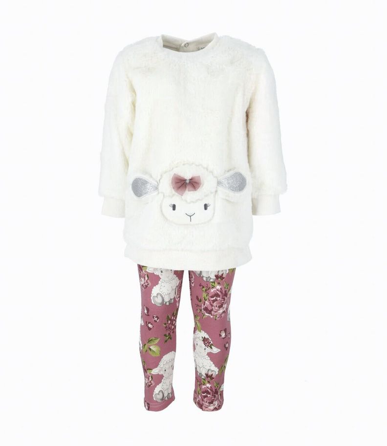 Conjunto bebés con oveja crudo Limonada-0
