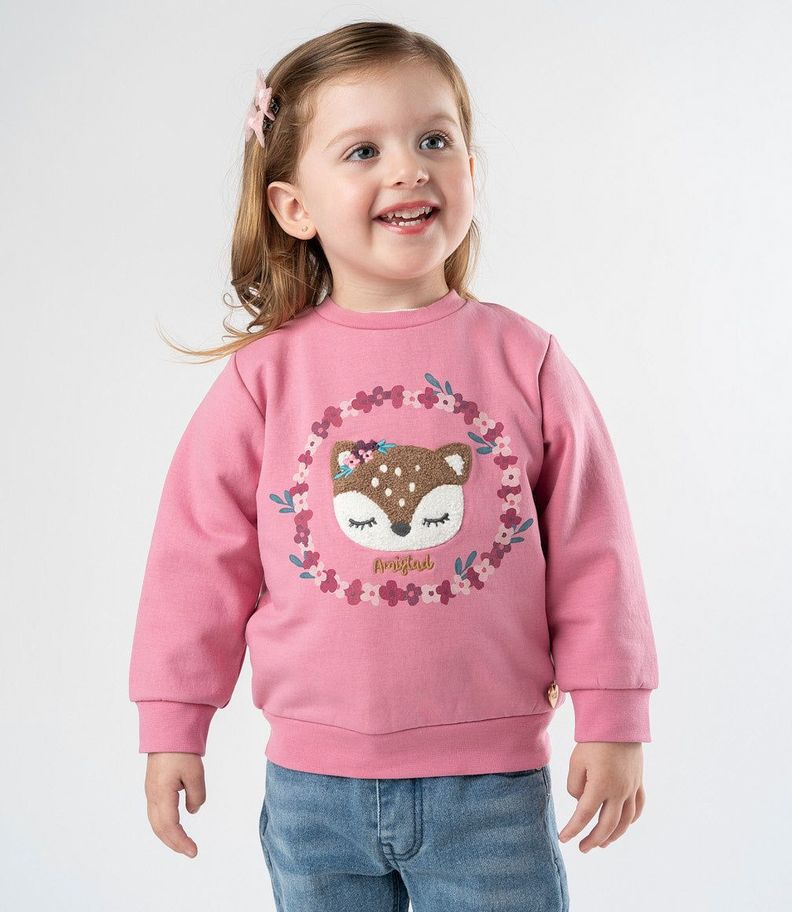 Polerón bebés con diseño rosado 4 Kids-0