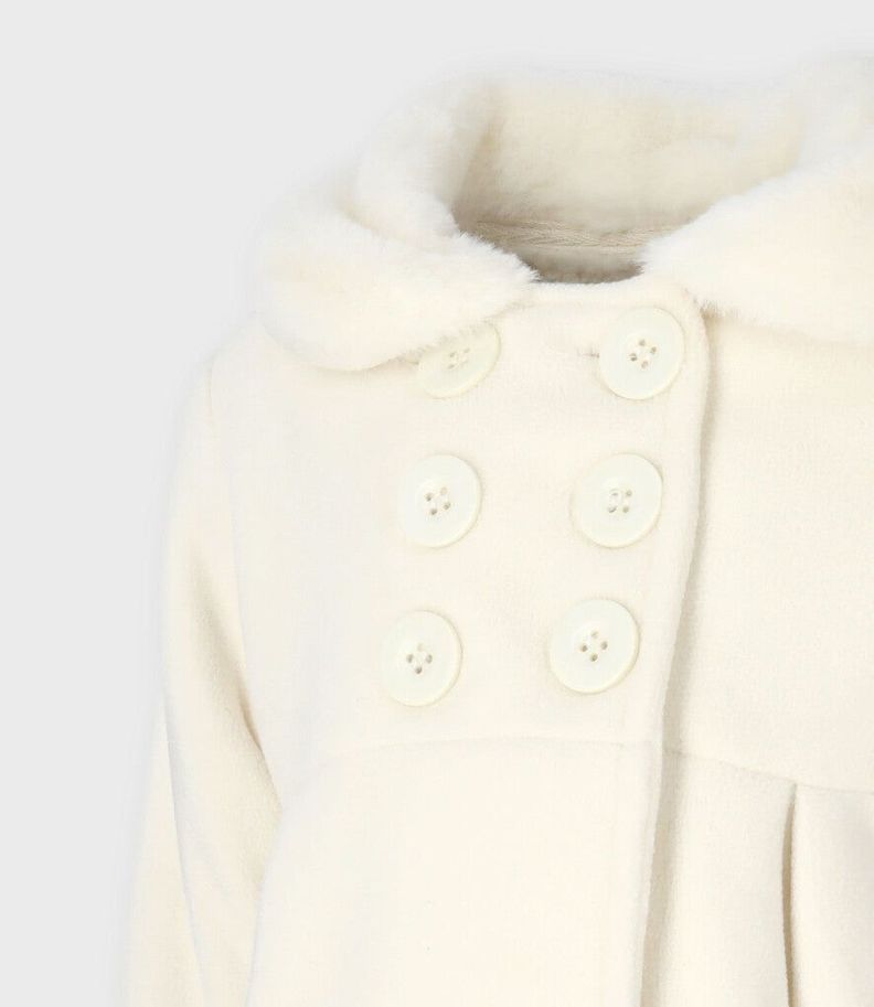 Abrigo bebés micropolar blanco Limonada-3