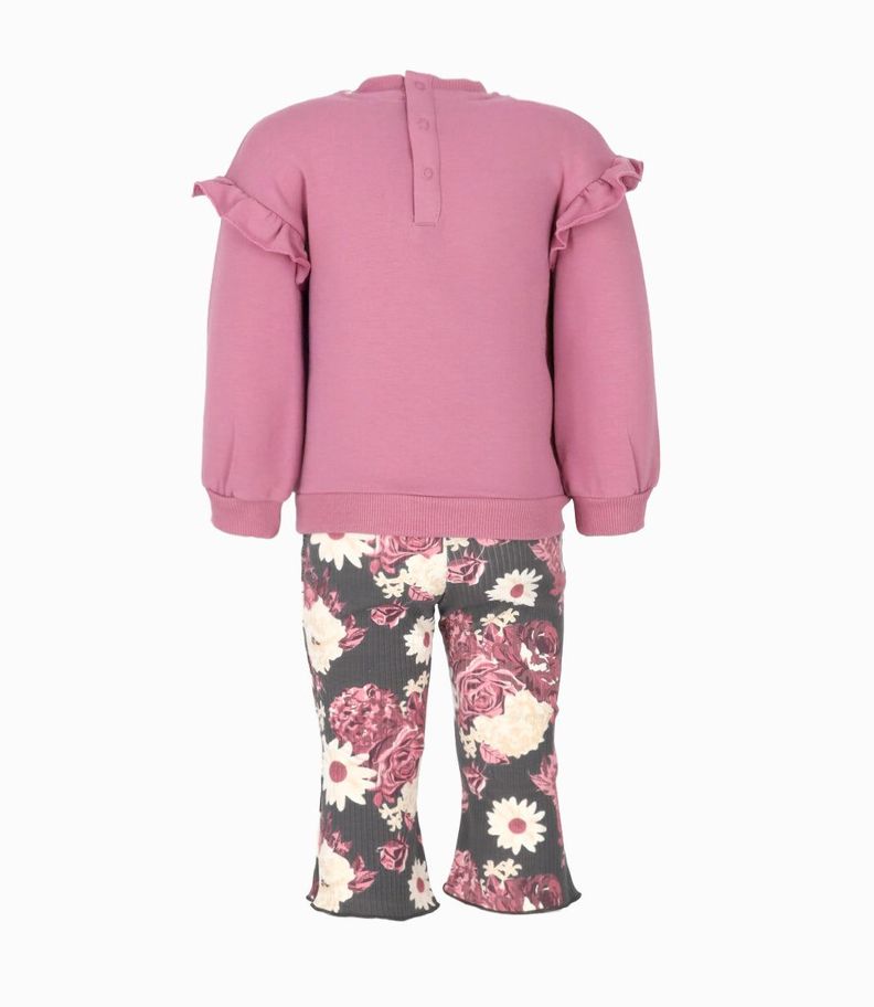 Conjunto bebé flare palo rosa Limonada-1